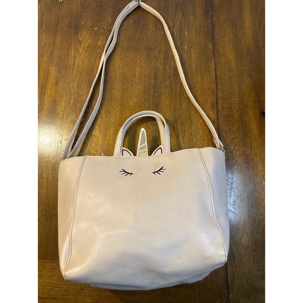 Arizona Jean Unicorn purse, with handles or strap for crossbody. Blush/beige